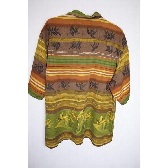 Tommy Bahama Men’s Button-Up Shirt Size XL – Tropical Stripe Print – Bird of Par - Picture 5 of 10